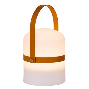 Handy spring and summer outdoor table lamp 10 cm Ø brown strap