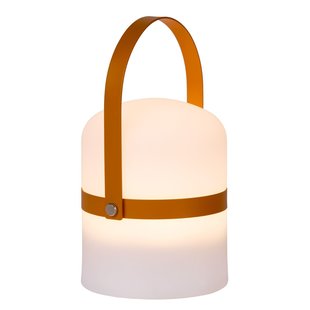 Práctica lámpara de mesa para exterior primavera y verano 10 cm Ø correa marrón
