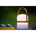 Handy spring and summer outdoor table lamp 10 cm Ø brown strap