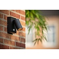 Modern black outdoor spotlight with motion detection 1x GU10