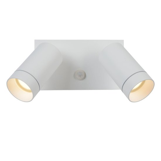Spot extérieur moderne double blanc avec détection de mouvement 2x GU10