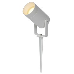 Modern white directional ground spotlight GU10 with ground picket