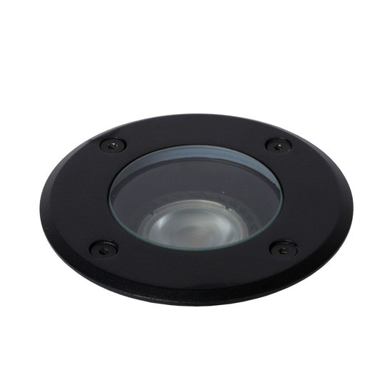 Spot de sol extérieur rond IP67 10,8 cm chrome mat