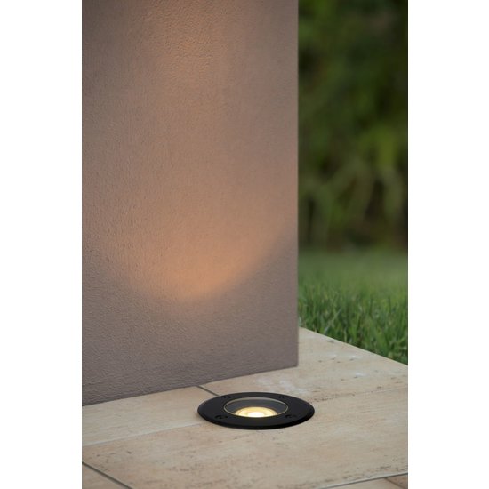 Outdoor round ground spot IP67 10.8 cm matt chrome