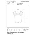 Outdoor round ground spot IP67 10.8 cm matt chrome