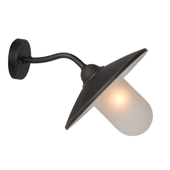 Aplique de exterior clásico y rural 30 cm Ø marrón óxido
