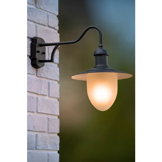 Rural, classic outdoor wall lamp 25 cm Ø E27 IP44 black