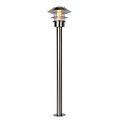 Stylish rural look lamppost outside matt chrome