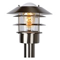 Stylish rural look lamppost outside matt chrome