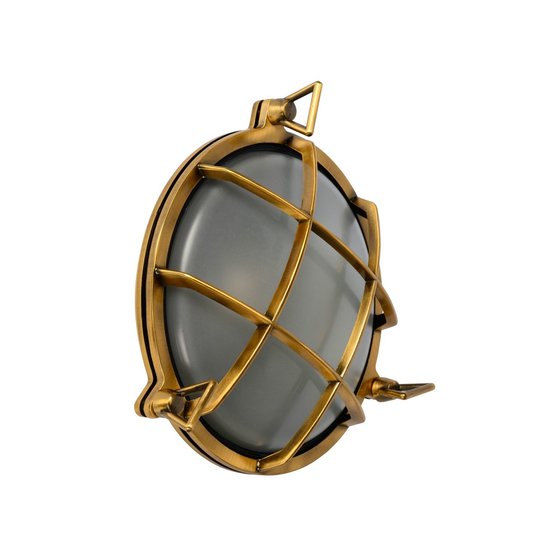 Klassiek verfijnd design wandlamp buiten 25 cm Ø mat goud/messing