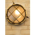Aplique de diseño clásico refinado exterior 25 cm Ø oro mate/latón