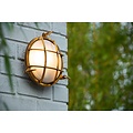 Aplique de diseño clásico refinado exterior 25 cm Ø oro mate/latón