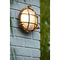 Aplique de diseño clásico refinado exterior 25 cm Ø oro mate/latón