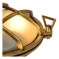 Aplique de diseño clásico refinado exterior 25 cm Ø oro mate/latón