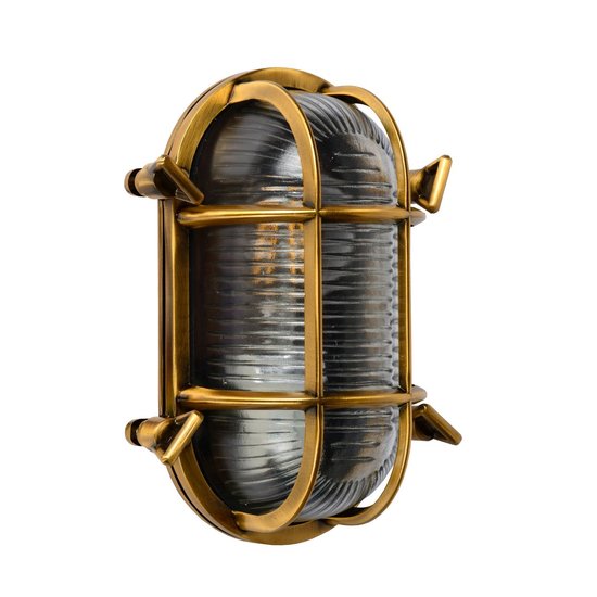 Klassiek met een verfijnd design wandlamp buiten mat goud/messing