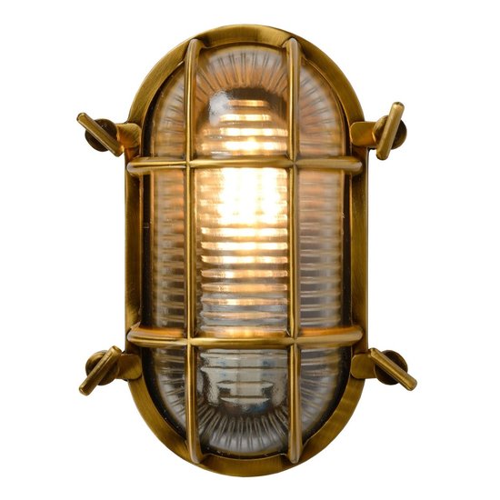 Klassiek met een verfijnd design wandlamp buiten mat goud/messing