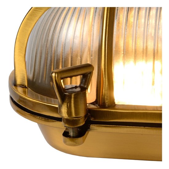 Klassiek met een verfijnd design wandlamp buiten mat goud/messing