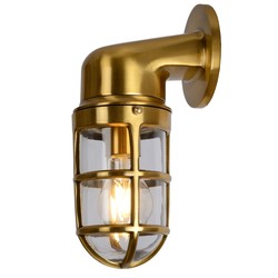 Lámpara de pared exterior moderna con un diseño refinado oro mate/latón