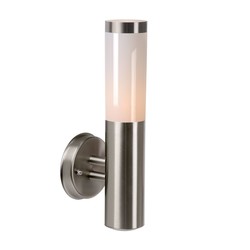 Modern and powerful outdoor wall lamp in matt chrome