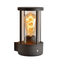 Stijlvol, modern cilindervormig wandlamp buiten 12 cm Ø antraciet