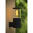 narrow stylish outdoor wall lamp black E27