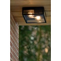 Timelessly sleek classic double lamp wall or ceiling IP65 black