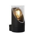 Moderne zylindrische Außenwandleuchte 9 cm Ø E27 IP65 schwarz