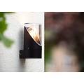 Moderne zylindrische Außenwandleuchte 9 cm Ø E27 IP65 schwarz