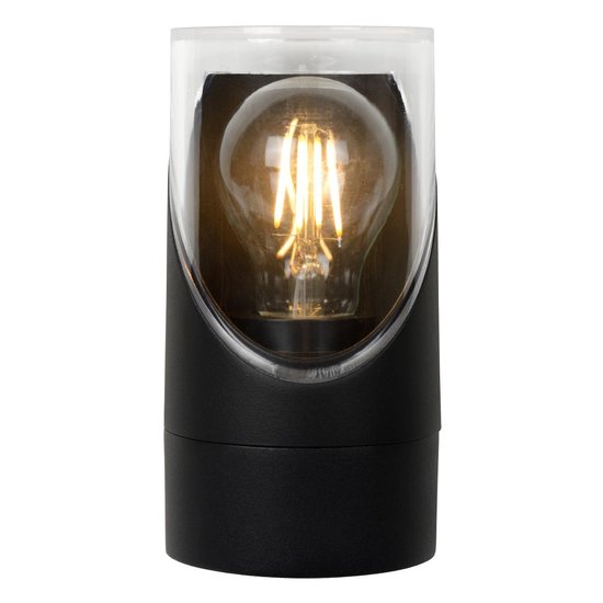 Moderne zylindrische Außenwandleuchte 9 cm Ø E27 IP65 schwarz