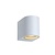 Small white semi-circular wall spotlight IP44 incl. spot 5W