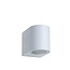 Small white semi-circular wall spotlight IP44 incl. spot 5W