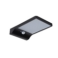 Functional design wall lamp IP44 black photovoltaic and sensor
