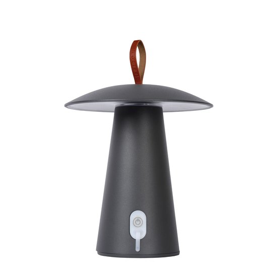 Lampe de table dimmable rechargeable pour terrasse anthracite