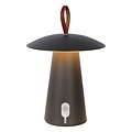 Lampe de table dimmable rechargeable pour terrasse anthracite