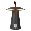 Lampe de table dimmable rechargeable pour terrasse anthracite