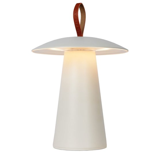 Dimmable table lamp rechargeable for terrace white