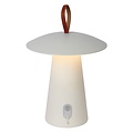 Dimmable table lamp rechargeable for terrace white