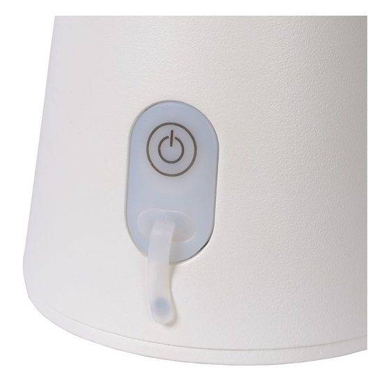 Dimmable table lamp rechargeable for terrace white