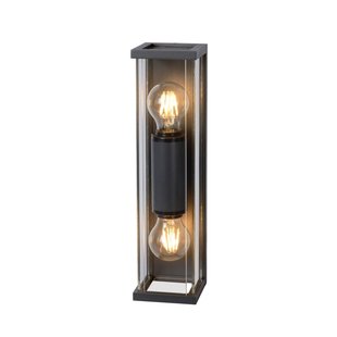 Fijnzinnig, sierlijk wandlamp buiten 2xE27 IP54 antraciet