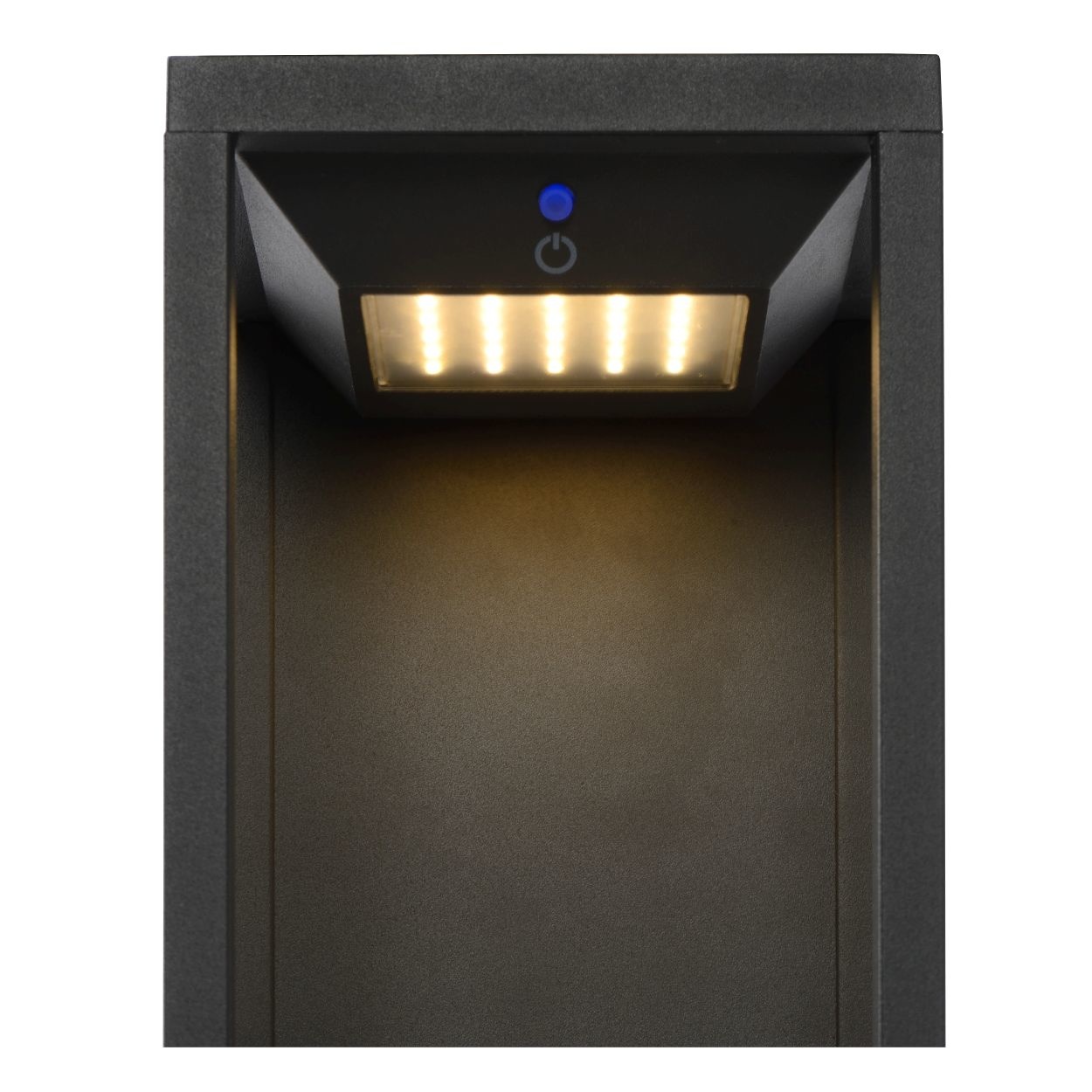 Aplique solar exterior negro de aluminio, Nerissa, 1W, 2700K LED, IP44