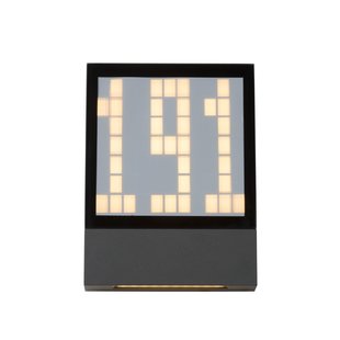 Modern huisnummer + wandlamp buiten 1x5W 2700K IP54 antraciet