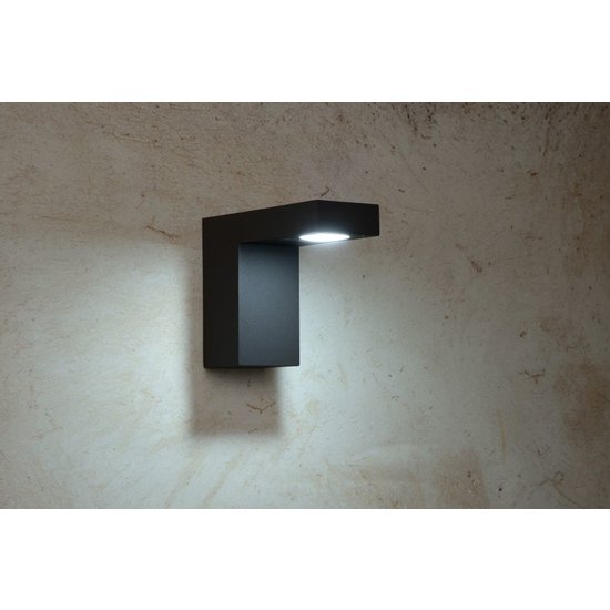 Aplique de exterior rectangular LED 1x8W 3000K IP54 antracita