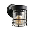 Bonito aplique de exterior con aspecto rústico E27 IP23 negro