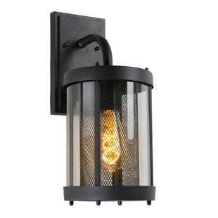 Klassevolle hedendaagse wandlamp buiten E27 IP23 zwart