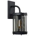 Klassevolle hedendaagse wandlamp buiten E27 IP23 zwart