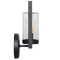 Rural black and stylish wall lamp for candle lamp IP44 black