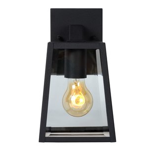 Goedkope compact landelijk wandlampje voor buiten E27 IP23 zwart