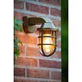 Rural wall lamp with plexiglass for outdoor E27 IP44 matt gold/brass
