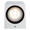 White narrow rectangular outdoor wall lamp GU10 IP44 without spotlight