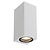 Slim, modern rectangular outdoor wall lamp 2xGU10 IP44 white